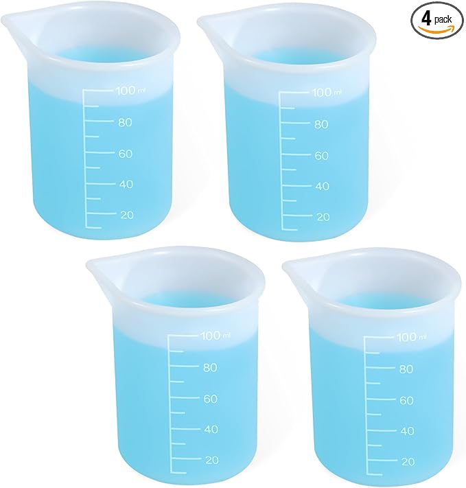 4Pcs Silicone Laundry Detergent Cup, Laundry Detergent Measuring Cup, Silicone Dispenser Cups Reusable for Liquid Flexible Washable Liquid Measuring Cups for Hotel, Home, Dormitory
