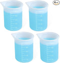 4Pcs Silicone Laundry Detergent Cup, Laundry Detergent Measuring Cup, Silicone Dispenser Cups Reusable for Liquid Flexible Washable Liquid Measuring Cups for Hotel, Home, Dormitory