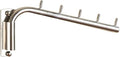 Da Jia Stainless Steel 12.6inch Wall-Mounted Brushed Rotating Clothes Hanger Drying Rack with Swing Arm Holder for Home Closet Storage(A 5 Hooks)