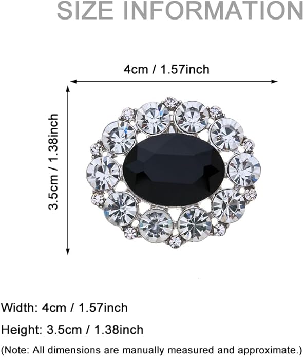 Ruihfas 2Pcs Sparkly Removable Oval Egg Shape Crystal Shoe Clips Accessories for Women Bride Wedding Prom Party Shoes Decoration