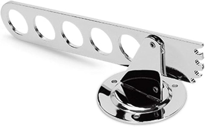 Silver Wall Mount Clothes Hanger, Folding Stainless Steel Clothing Multiple Hook Wardrobe Hanging, Metal Clothes Rack Wall Coat Hooks with Swing Arm Holder for Laundry Room Bathroom Bedroom Kitchen