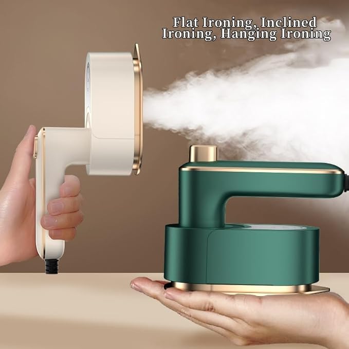Steam Iron,Handheld Portable Steam Iron,Rotary GarmentIron,Travel Size Clothes Steamers,Wrinkle Remover SteamerIron for Clothes 2 in 1,for Home,Travel,Dorm (B-1)