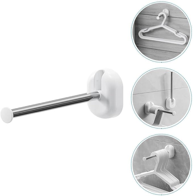 Cabilock Stainless Steel Wall Mounted Coat Hanger Rack with Swing Arm Space Saving Clothes Hanger Organizer for Closet Bathroom Laundry Storage