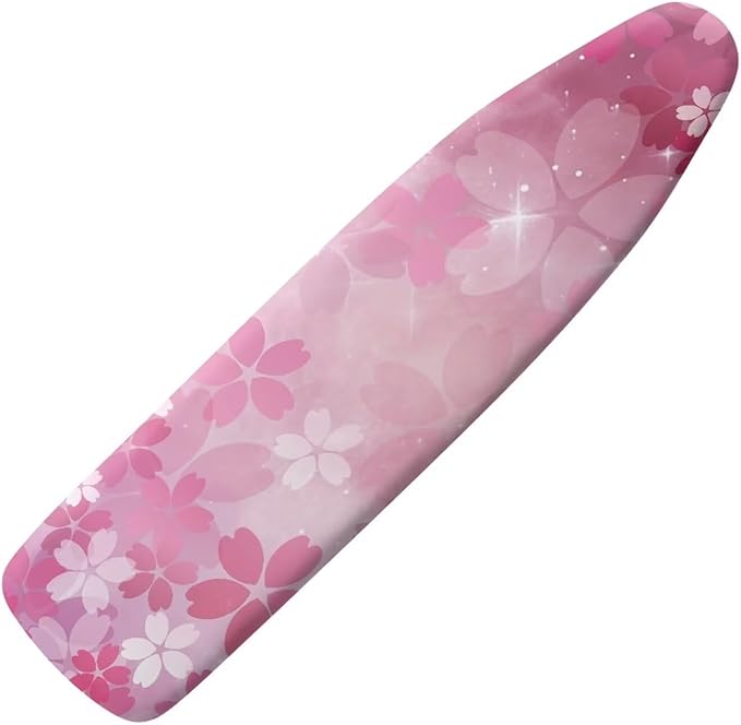 Pink Iron Board Cover Cherry Blossom Ironing Board Cover and Pad Soft Stain Resistant Modern Home Decorations Universal Size Fit 54x15 inch