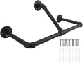 22in Industrial Pipe Clothing Display Rack, Wall Mounted Clothes Rack Hanger Iron Clothes Hanging Rod Barsfor Home Hotel