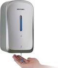 Commercial Automatic Soap Dispenser Large 34oz/1000ml Capacity Wall-Mounted Touchless Liquid Dispenser for High-Traffic Restrooms, Offices, Hospitals Model AD1220S Silver