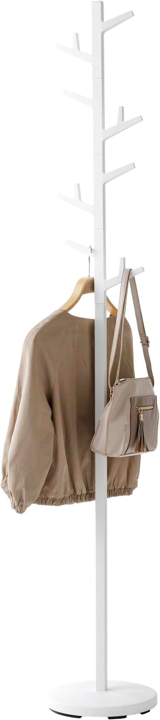 YAMAZAKI Home Branch Coat Rack Tree/Standing Coat And Hat Hanger, 69" - Steel + Abs Plastic