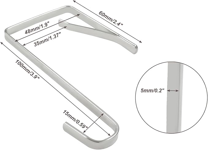 10Pcs Over The Door Hooks - Metal Z Hanger for Hanging Clothes, Towels, Coats and More (5mm)