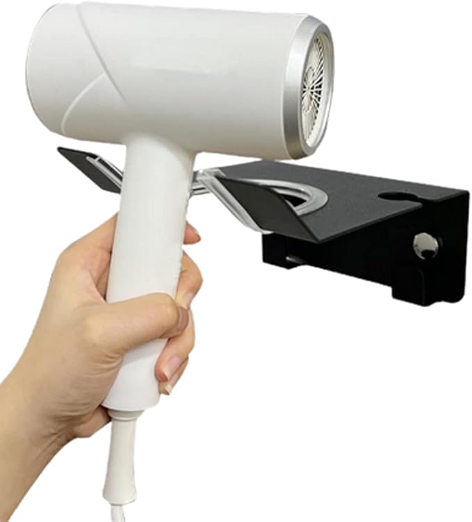 zoele Wall Mount Handheld Garment Steamer Holder, Portable Fabric Steam Iron Holder Rack, Handheld Hanging Steam Ironing Machine Wall Hanger Hook (Silver)
