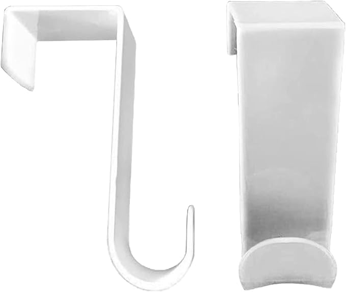 1st Choice Over The Door Hooks Hangers, Laundry Hanger White Plastic 2 Pack Coats Towels Clothes,White