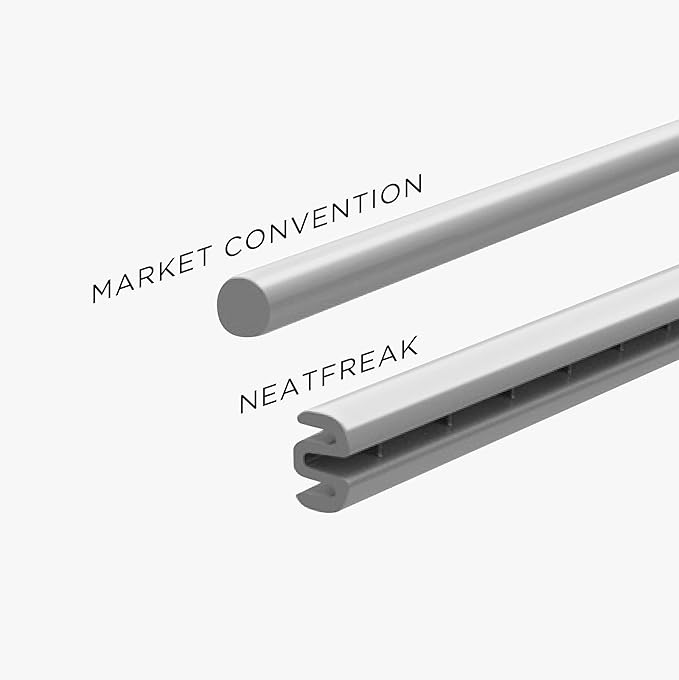 Neatfreak Slim Non Slip Hangers - Space Saving Set of 10 With Lingerie Hooks and Pants/Accessories Bar - Patented W Frame White Plastic Hangers