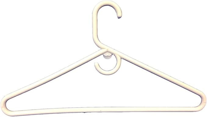 Heavy Duty Tubular Cloth Hangers Jumbo Plastic Adult Cloth Coat Suit Closet Organization Hanger - White (10)