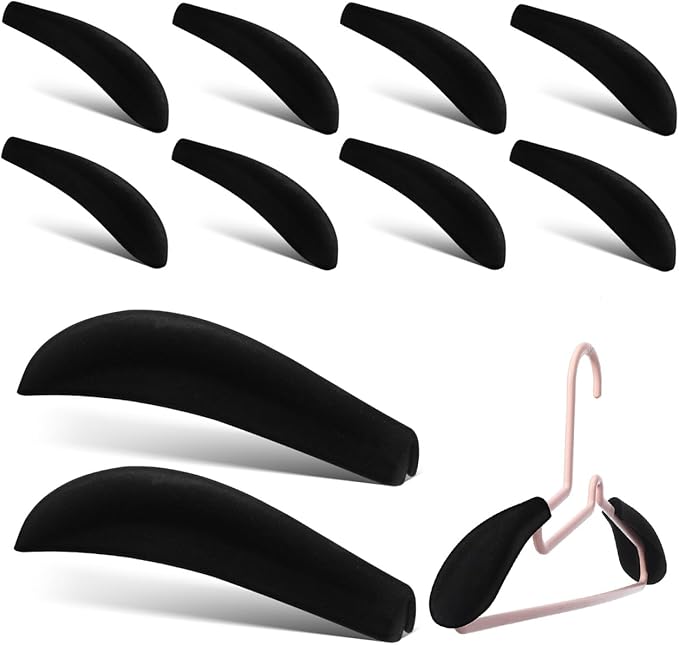Luxshiny Clothes Hanger Shoulder Pads 10 Pack Foam for Sweaters Coats and Delicate Garments 5.51X1.77X1.18 Inches No Shoulder Bump Hangers for Closet Organization
