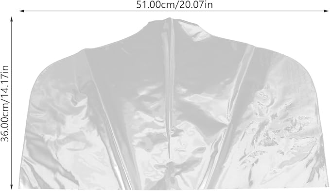 GLEAVI 10-Pack Clear Garment Shoulder Covers: 0.18mm Heavy Duty PVC Clothes Dust Protectors, 20"x14" Half-Length Closet Storage Bags for Suits, Jackets & Shirts