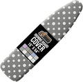 GORILLA GRIP The Original Ironing Board Cover and Pad, Silicone Coating, Thick Scorch Resistant Padding, Heavy Duty Iron Covers Standard Boards, Hook and Loop Fastener Strap, Dots, 15x54