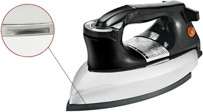 Dry Iron, No Steam No Holes, 9 Ft Cord, Non-Stick Soleplate, Overheat Safety Protection, Professional Electric Iron for Clothes & Industrial (Lightweight（1.4kg）)
