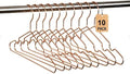 12.5" Rose Gold Shiny Steel Metal Wire Children's Baby Toddler Infant Hangers - 10 Pack Non-Slip Durable Space-Saving Baby Clothes Coat Hangers