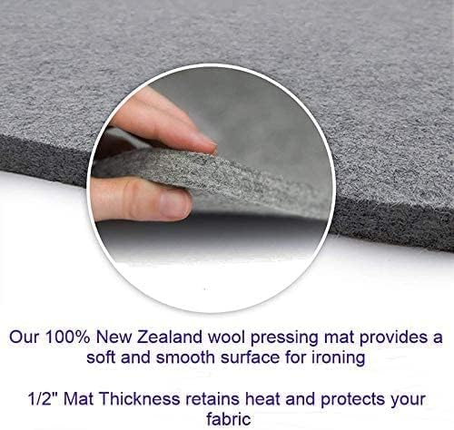 Wool Pressing Mat for Quilting - 18x36 inch Wool Ironing Mat for Sewing - Large Ironing Mat, Great for Quilting, Sewing and Pressing Seams