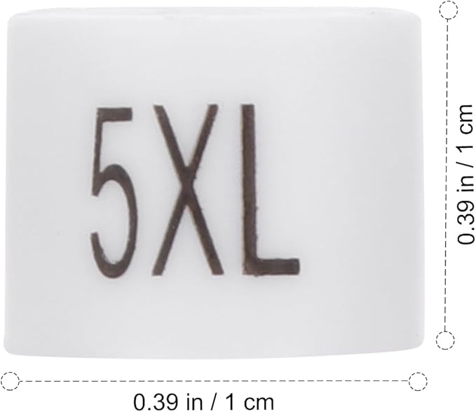 Balacoo Clothes Hanger Size Markers, 100Pcs Garment Size Markers Kit for Retail, at Home Hangers, Closet Organization 10 Size White 1X1CM