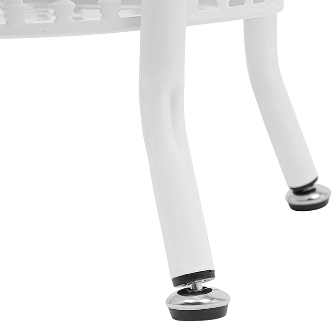 Multifunctional Metal Coat Rack Stand, Freestanding Coat Rack Hat Hall Tree with 2 Layer Basket and Practical Feet, Clothing Rack for Hallways, Living Rooms (White)