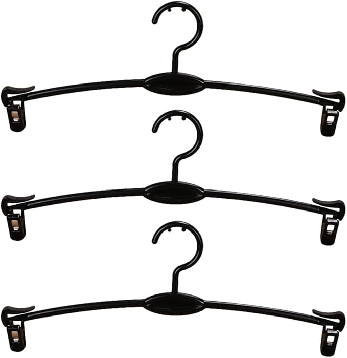 Homoyoyo 15pcs Laundry Bra with Holder Pants for Simplicity Underwear Clothes Support Dresses Trousers Shop Hangers Panties Rack Black Plastic Coat Drying Home Skirt Clips Practical