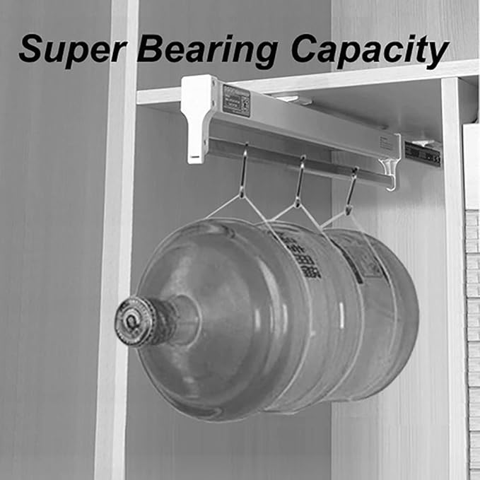 Closet Clothes Hanger Rail,Pull-Out Closet Rod 30-60cm,Wardrobe Clothing Rail,Closet Organizer Rack for Pants and Coat (300MM/11.8INCH)