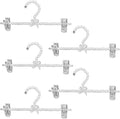 13 inch Pearl Hanger Pants Hangers with Clip,Cute Ribbon Bow Hanger Clip Hangers for Wedding Dress Bride Bridesmaid Lingerie (5, White)
