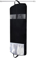 Cotton Garment Protector Bag Cover - Dust Free Cloth Hanging, Wardrobe storage for Dresses and Suits (Clear Window (24" x 42"))