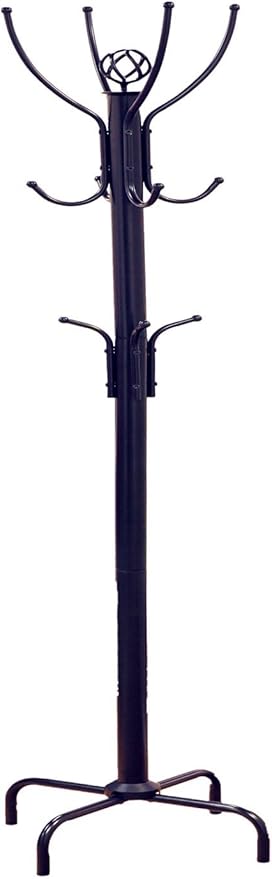 Frenchi Home Furnishing CR002 Coat Rack, 12 Hook, Black