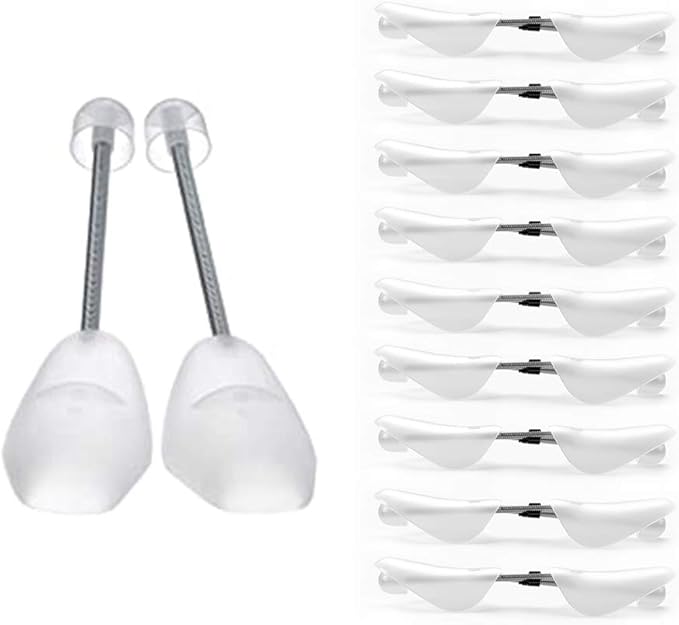 FONHERILI WAJJ 10 Pairs Practical Adjustable Length Men Shoe Tree Stretcher Holder Shaper Support(Spring Men White)