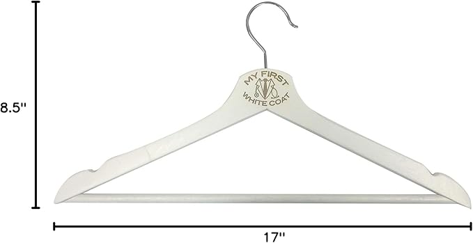 Medical Student Graduation Gifts My First White Coat Ceremony Doctor's Coat and Stethoscope Wood Hanger - Graduation Gifts for Her or Him College and Med School