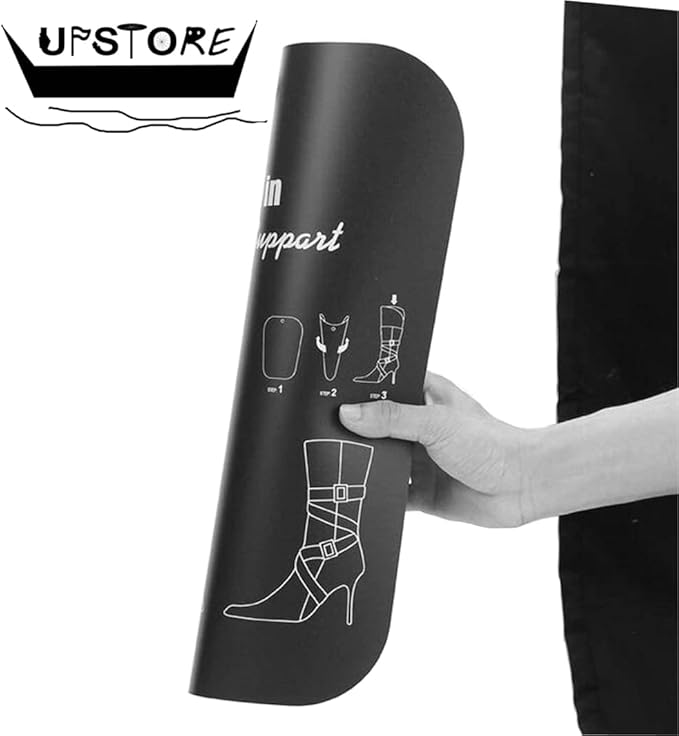 2Pairs Black Plastic Thicken Long Automatic Stand Support Shaper Shoe Trees Tall Short Boot Shaper Inserts Pads Knee High Shoes Thigh Boot Holder Hanger for Women Lady Most Shoes(10inch/27cm)