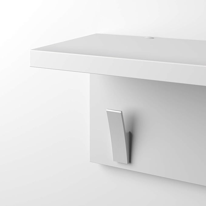 Mobili Fiver, Wall coat hanger, Rachele, 15.74 in, Matt White, Made In Italy