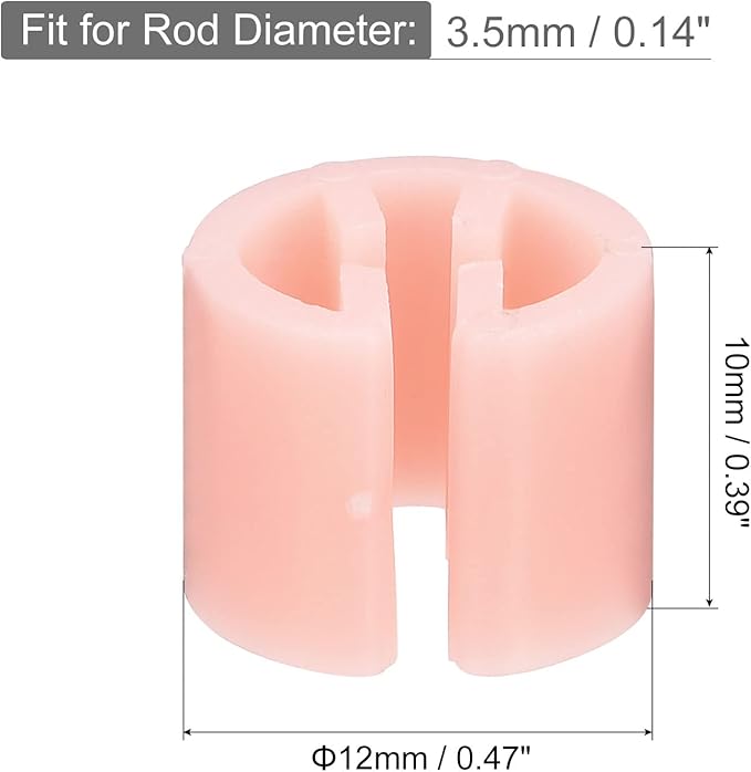 MECCANIXITY Clothes Hanger Marker Blank Fit 3.5mm Rod for Garment Color Coding Pink Count 300