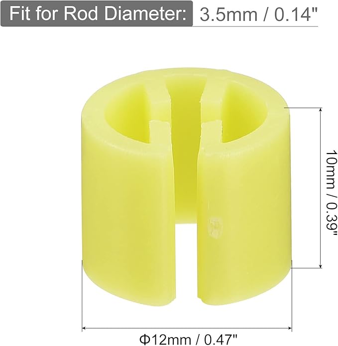 MECCANIXITY Clothes Hanger Marker Blank Fit 3.5mm Rod for Garment Color Coding Yellow Count 300