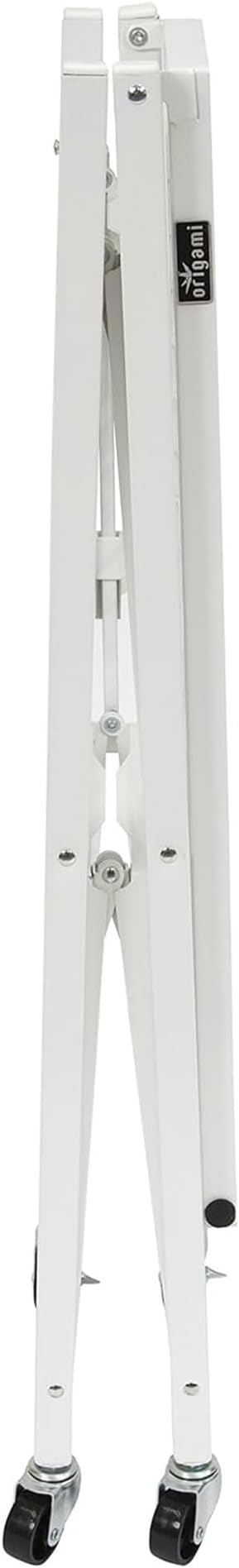 Origami 2-Pack General Purpose Foldable 3-Tier Shelf Storage Rack & Wheels, R3, White