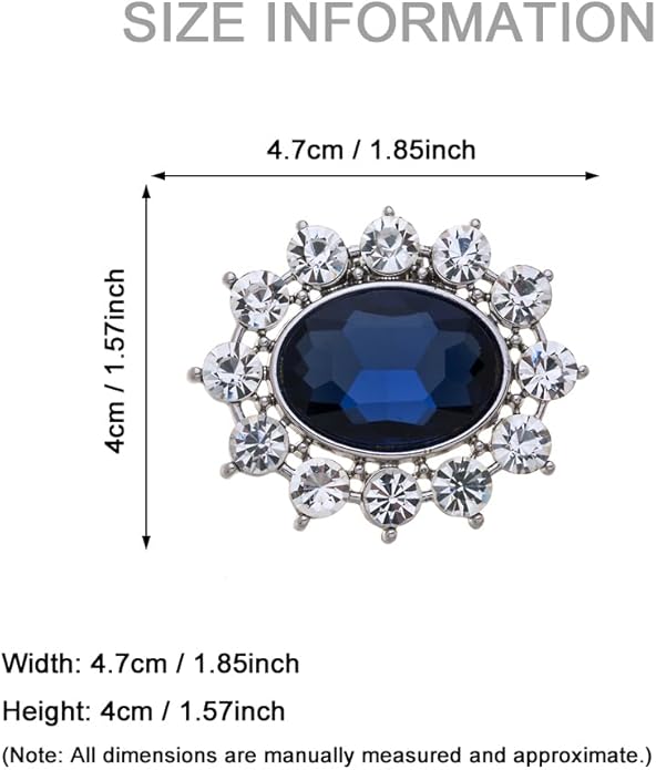 Ruihfas 2Pcs Sparkly Removable Oval Egg Shape Crystal Shoe Clips Accessories for Women Bride Wedding Prom Party Shoes Decoration
