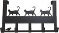 Mango Steam Over-The-Door Organizer Hanger for Towels, Hats, Hoodies, Coats, Backpacks, & Keys (Cat, Black)