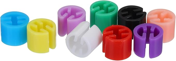 MECCANIXITY Clothes Hanger Marker 4XL/3XL/2XL/XL/L/M/S/XS/XXS Size Tag Fit 3.5mm Rod for Garment Clothing Color Coding, Pack of 420