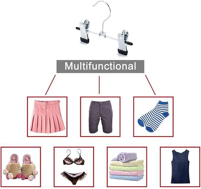 20 Pack Boot Hangers Closet Hanging Clips Laundry Hooks for Hats, Pants, Towel, Socks, Handbags, Bags, Underwear (20 Pack - Double)
