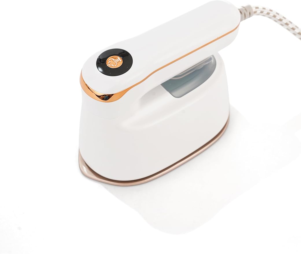 Portable Clothes Steamer 140x80mm Ceramic Glaze Panel Iron LCD 120ml Water Tank 1100W & 15s Fast Heat Up 4-speed Steamer for Clothes of all Fabrics Dry&Wet Iron for Home Travel Business Trip