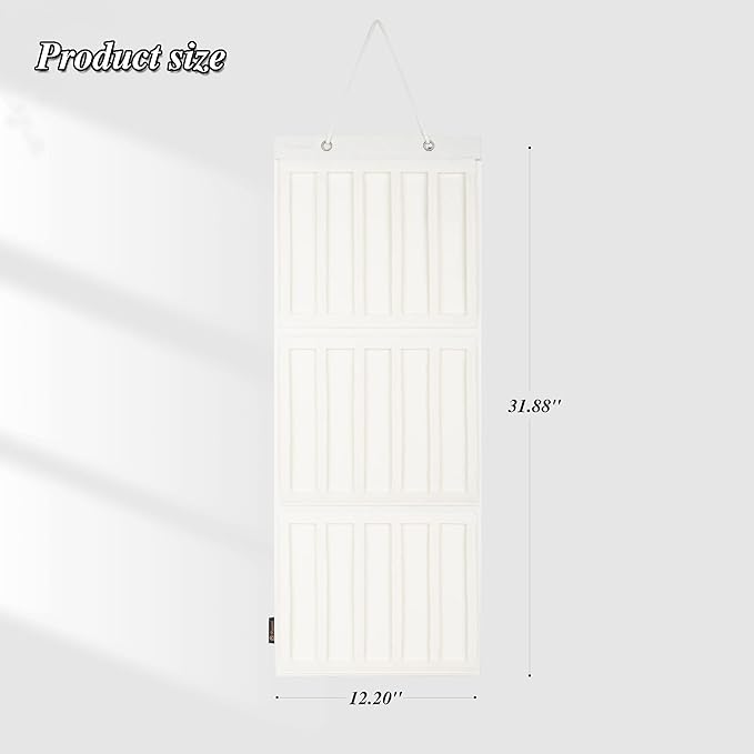 Hanging Claw Clips Holder for Women, Claw Hair Clips Storage Organizer for Lady, Hair Banana Barrettes and Butterfly Jaw Clip Display Stand Holder. (Ivory white)