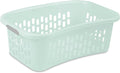 Sterilite 24 Pack HipHold Laundry Basket, Plastic Rectangle Clothes Hamper with Comfort Grip Handles & Reinforced Rim, 1.5 Bushel Capacity, Mint