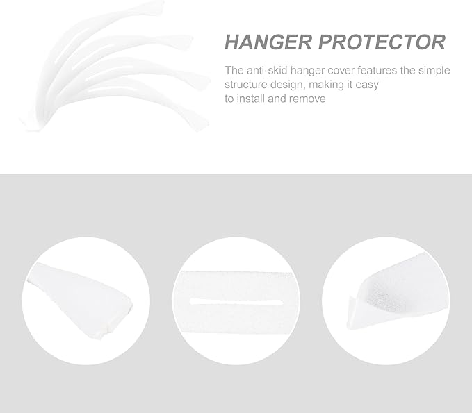 20pcs Non-Slip Foam Hanger Covers, White Sponge Protector for Clothes Hangers, Prevents Scratches, Ideal for Home, Dorm, Closet, and Clothing Store Use