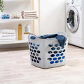 SEDLAV Plastic Laundry Basket, Silver, Flexible Hamper, Ideal for Laundry Room, Organizer, Storage, Closet, Dorm, Easy-to-Carry Handles, Easy Lift Comfort (Silver)