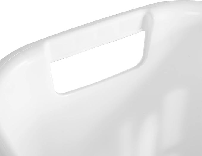 Rectangular Open Plastic Laundry Basket, Suitable for Small Spaces, White