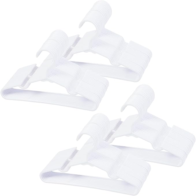 80 pcs White Baby Nursery Closet Hangers,Non-Slip Laundry Infant Pant Hanger for Newborn Clothes,Ultra-Thin Child Coat Hanger for Girl Boy Toddler Kids