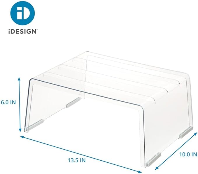iDesign Recycled Plastic Deep Laundry Room Organization Detergent Riser – 5.6” x 4.3” x 2.3”, Clear Bin