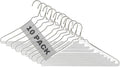 Royal Dry Clean Supply | 16" Inch Strut Hanger Pants Hanger - White Tube for Dry Cleaners or Home, Pack of 10