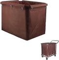 400L Commercial Laundry Cart Liner Bags - Removable Waterproof Replacement Bags for Rolling Laundry Baskets, Heavy-Duty Oxford Cloth Storage (Large Capacity) (Khaki)
